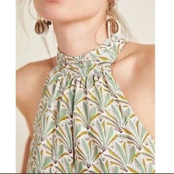 Anthropologie Maddie High Neck Belted Romper Size Small - Picture 4 of 9